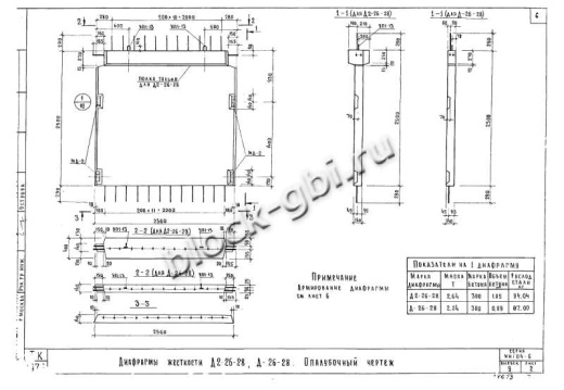 Диафрагма жесткости Д-26-28