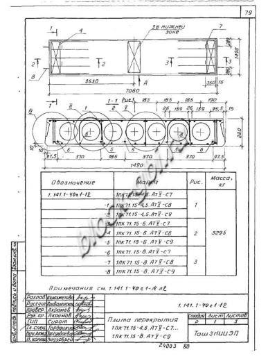 Плита 1ПК 71.15-6