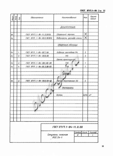 Лестничная ступень ЛСС 24-Л-1Г