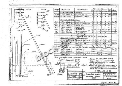 Переходная угловая анкерная опора ПУА2 Переходная угловая анкерная опора ПУА2