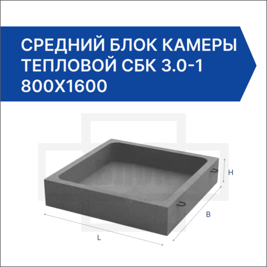 Средний блок камеры тепловой СБК 3.0-1 800x1600 Средний блок камеры тепловой СБК 3.0-1 800x1600